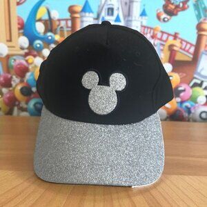 DISNEY Parks Silver Unisex Mickey Baseball Hat Cap